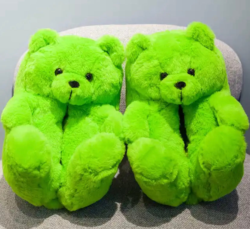 Fluffy Teddy Bear Slippers Women
