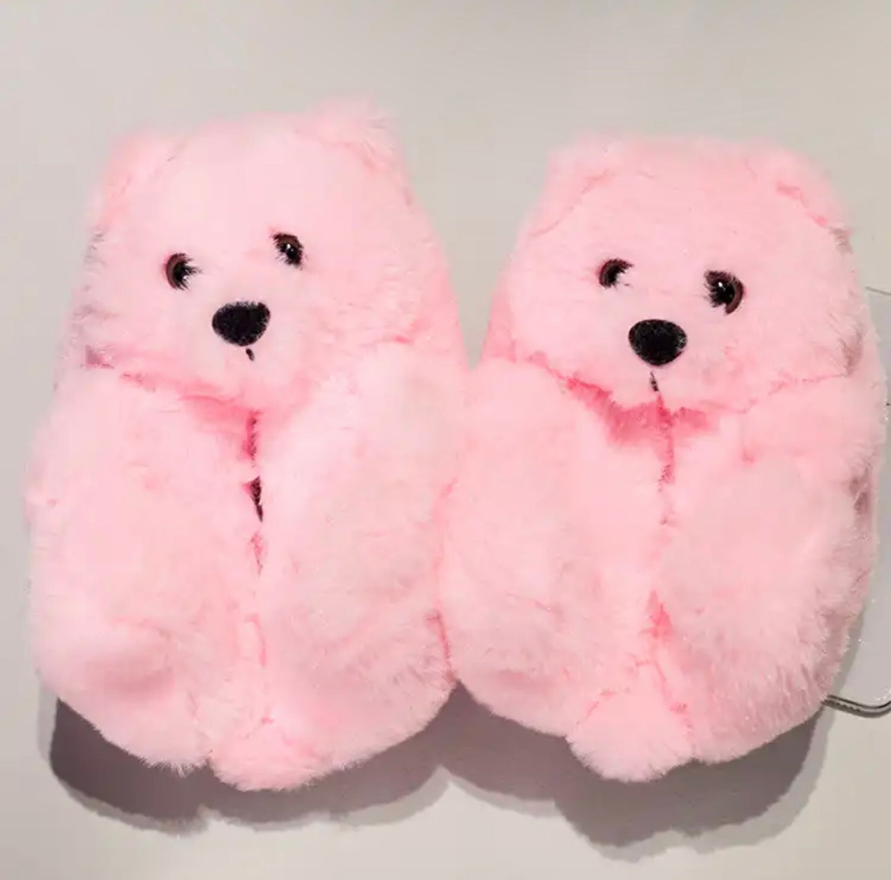 Fluffy Teddy Bear Slippers- Kids