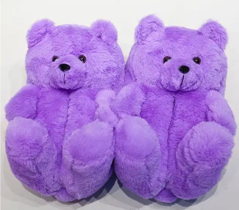 Fluffy Teddy Bear Slippers Women
