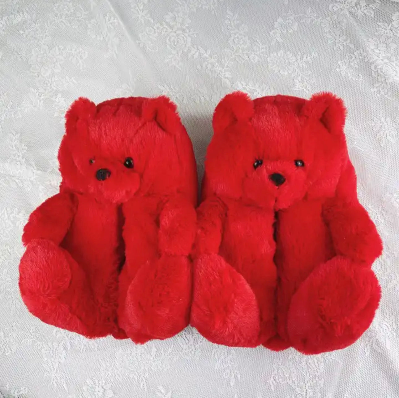 Fluffy Teddy Bear Slippers Women