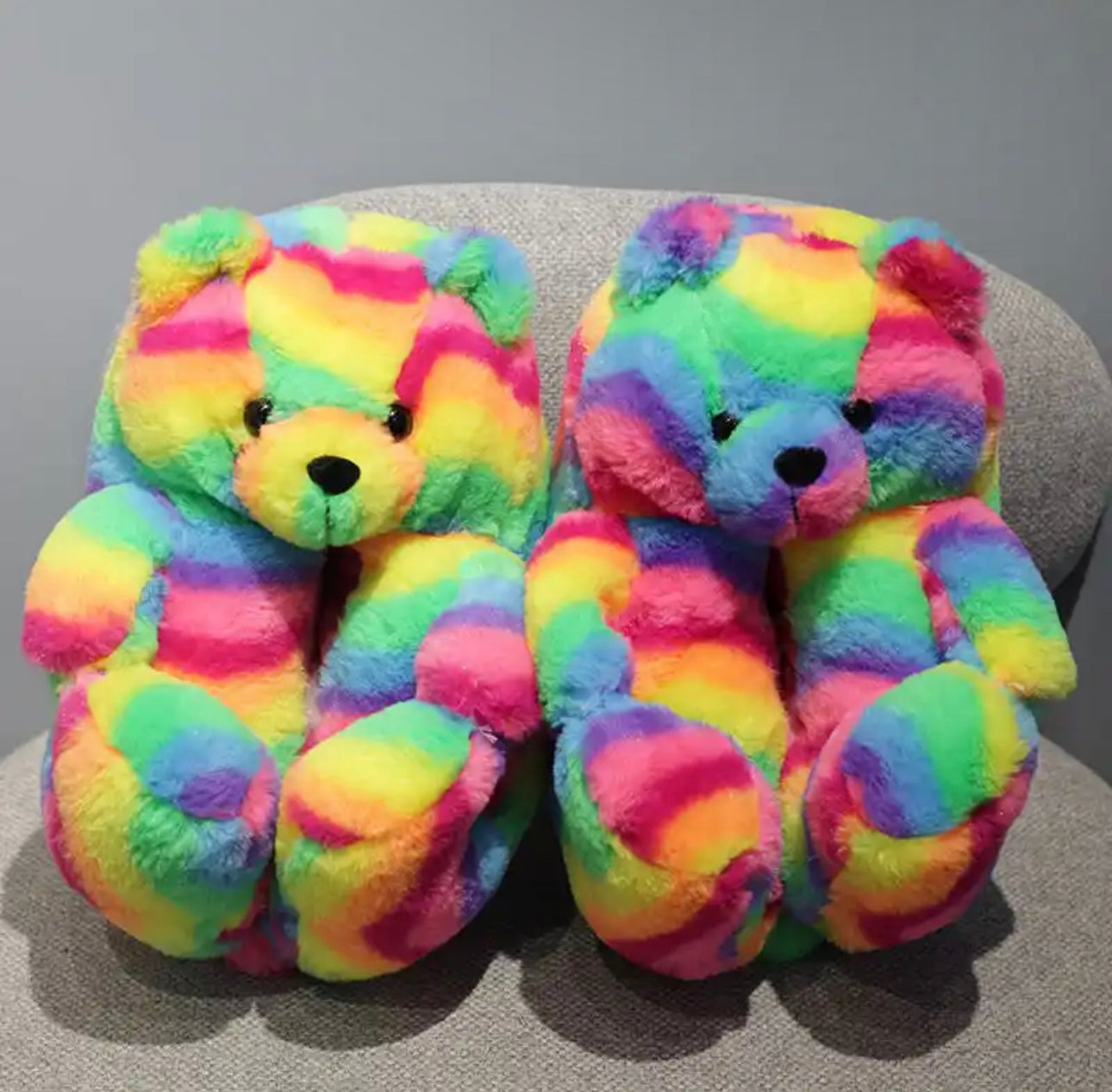 Fluffy Teddy Bear Slippers Women