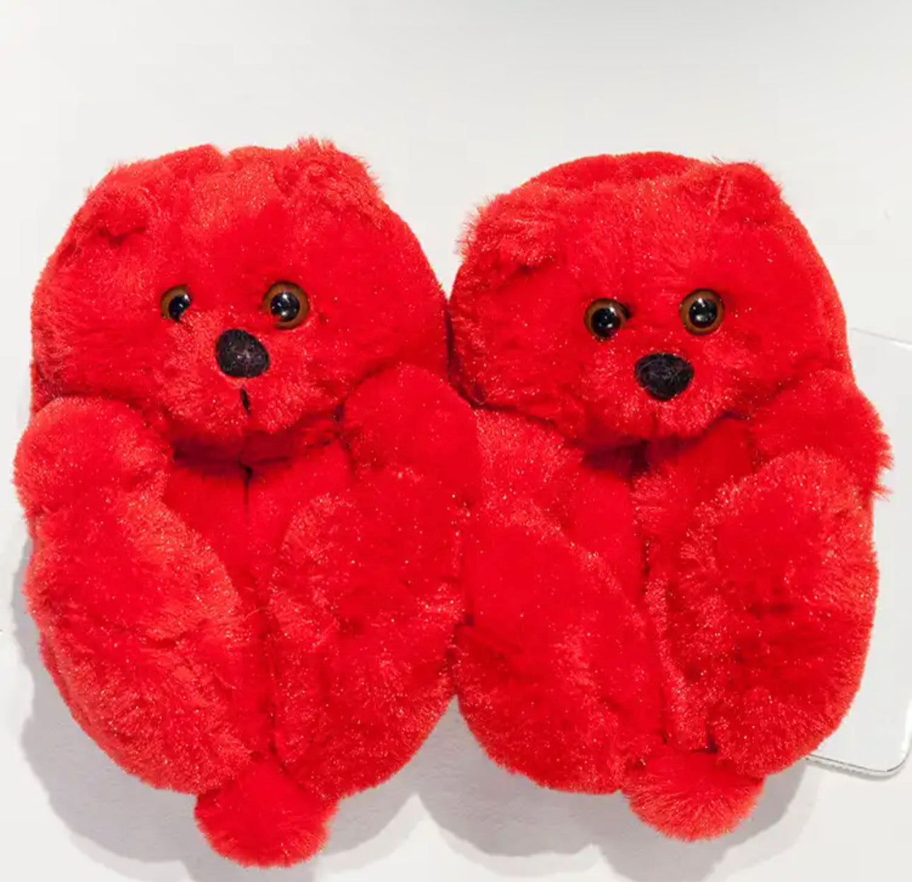 Fluffy Teddy Bear Slippers- Kids