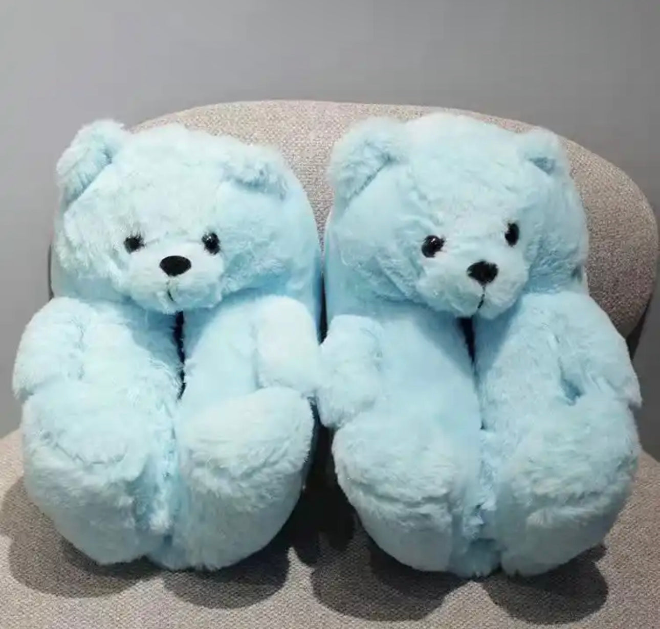 Fluffy Teddy Bear Slippers- Kids
