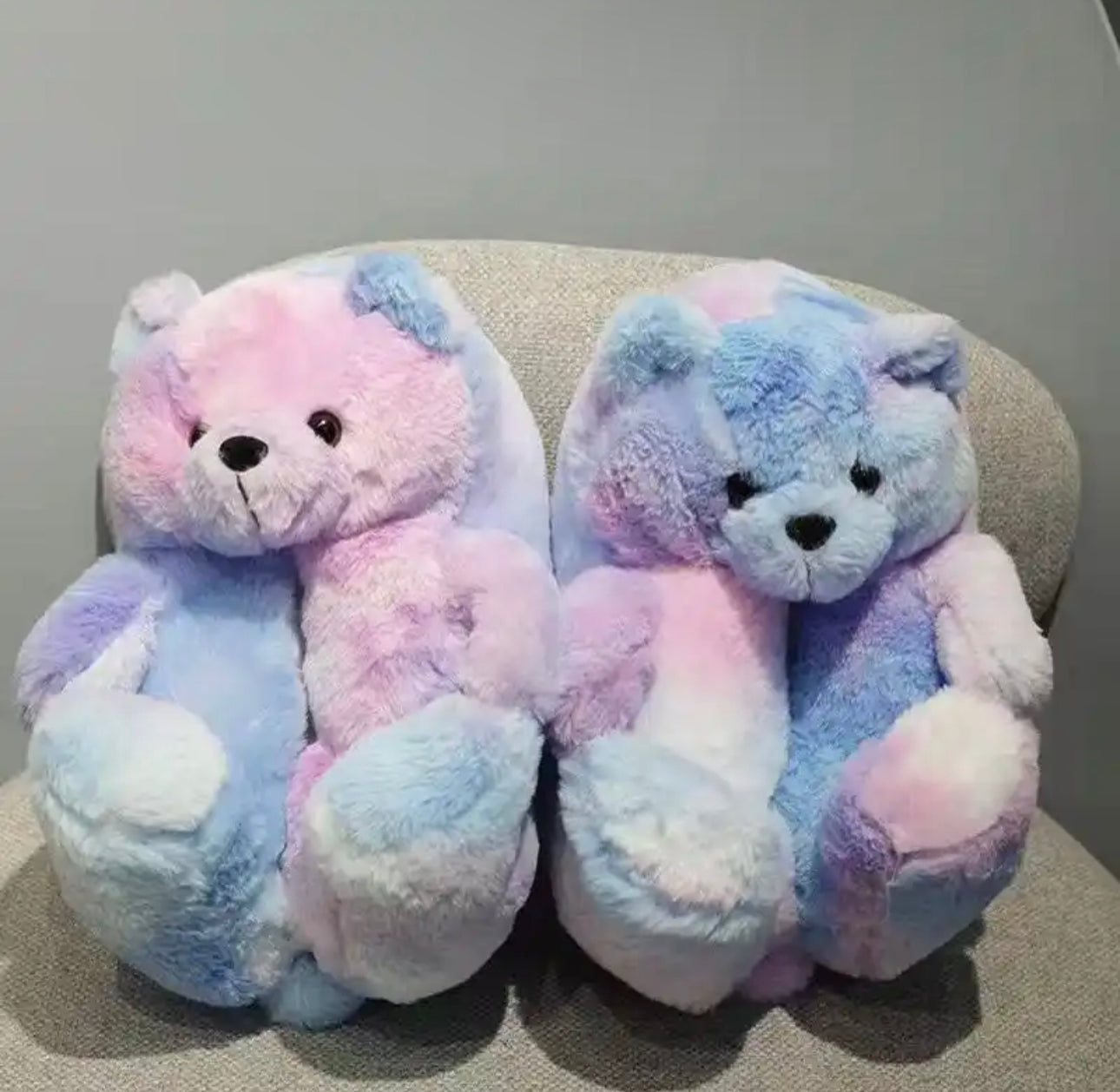 Fluffy Teddy Bear Slippers- Kids