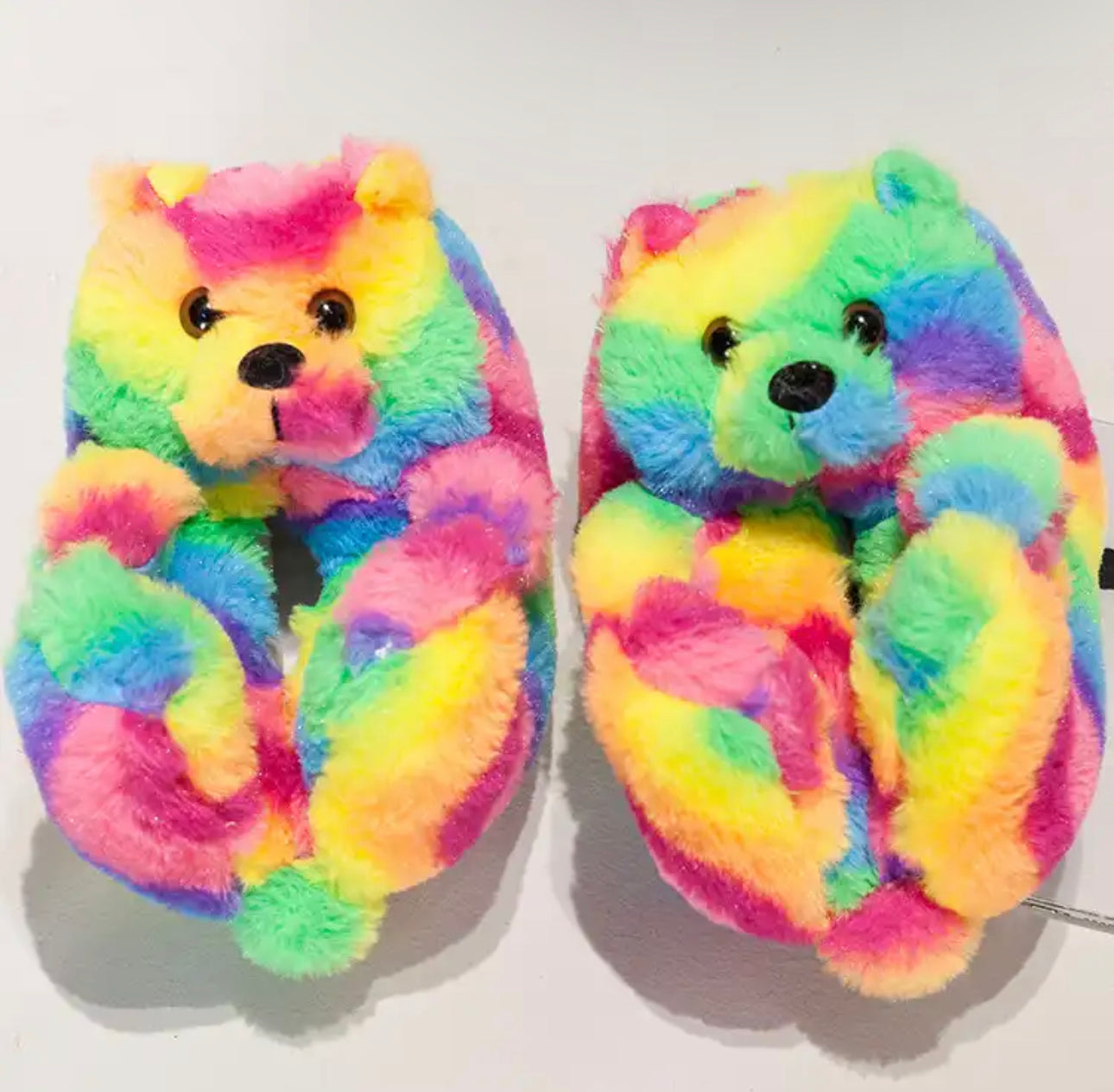 Fluffy Teddy Bear Slippers- Kids