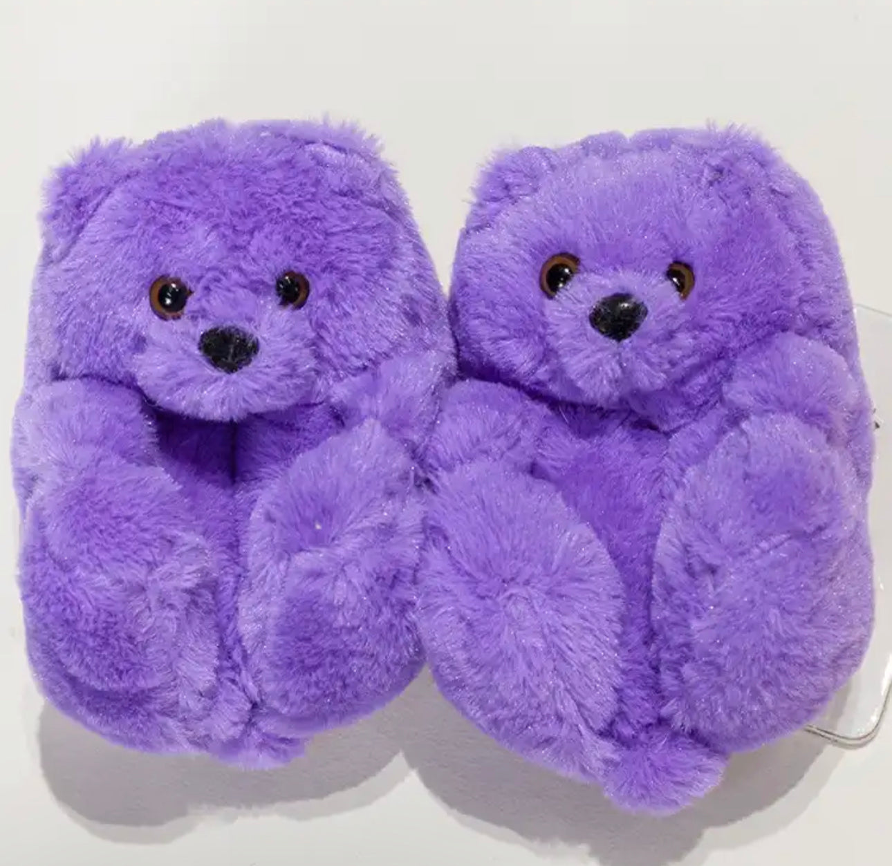 Fluffy Teddy Bear Slippers- Kids