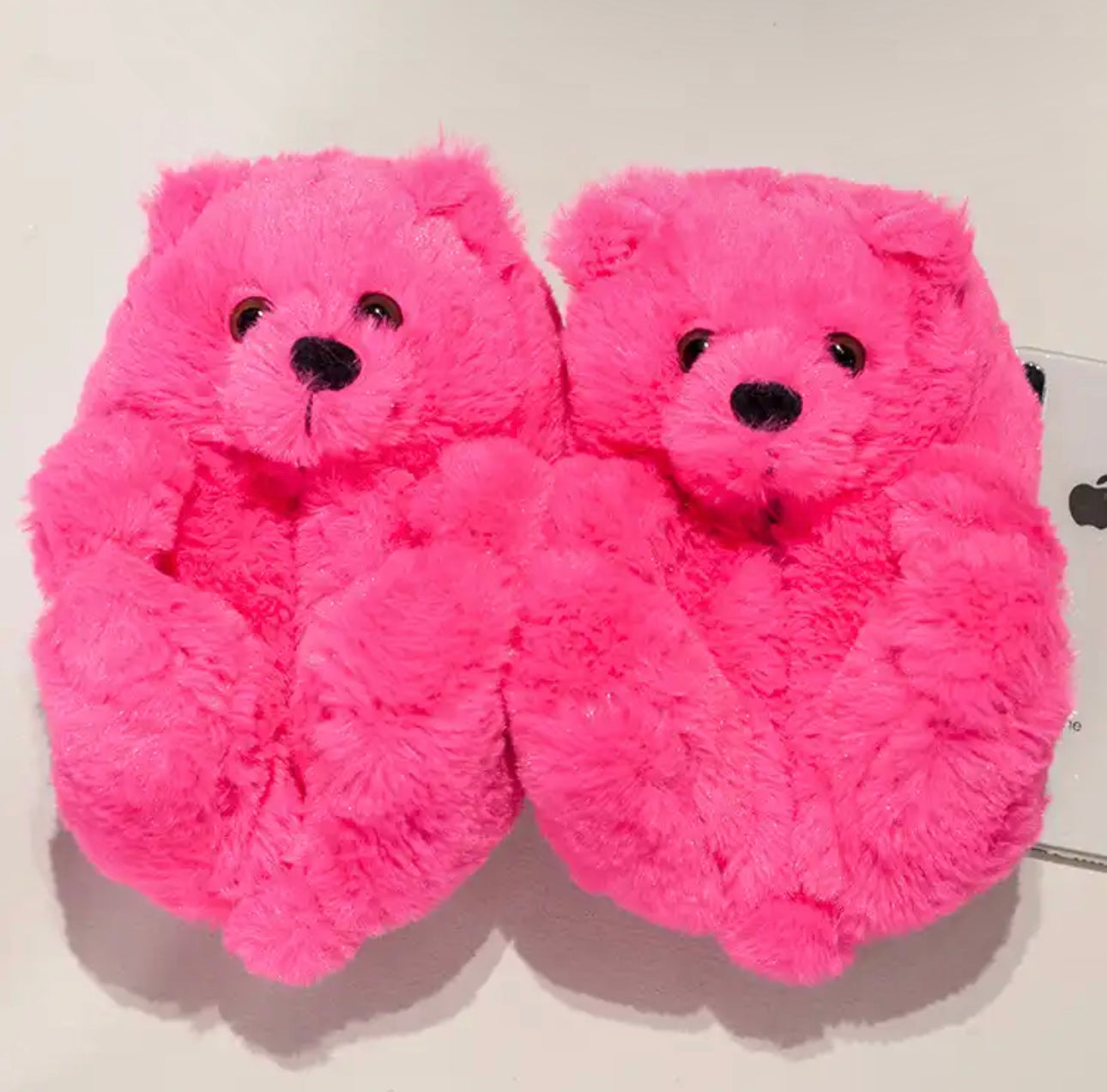 Fluffy Teddy Bear Slippers- Kids
